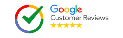 Landing Page with Google customer reviews logo.