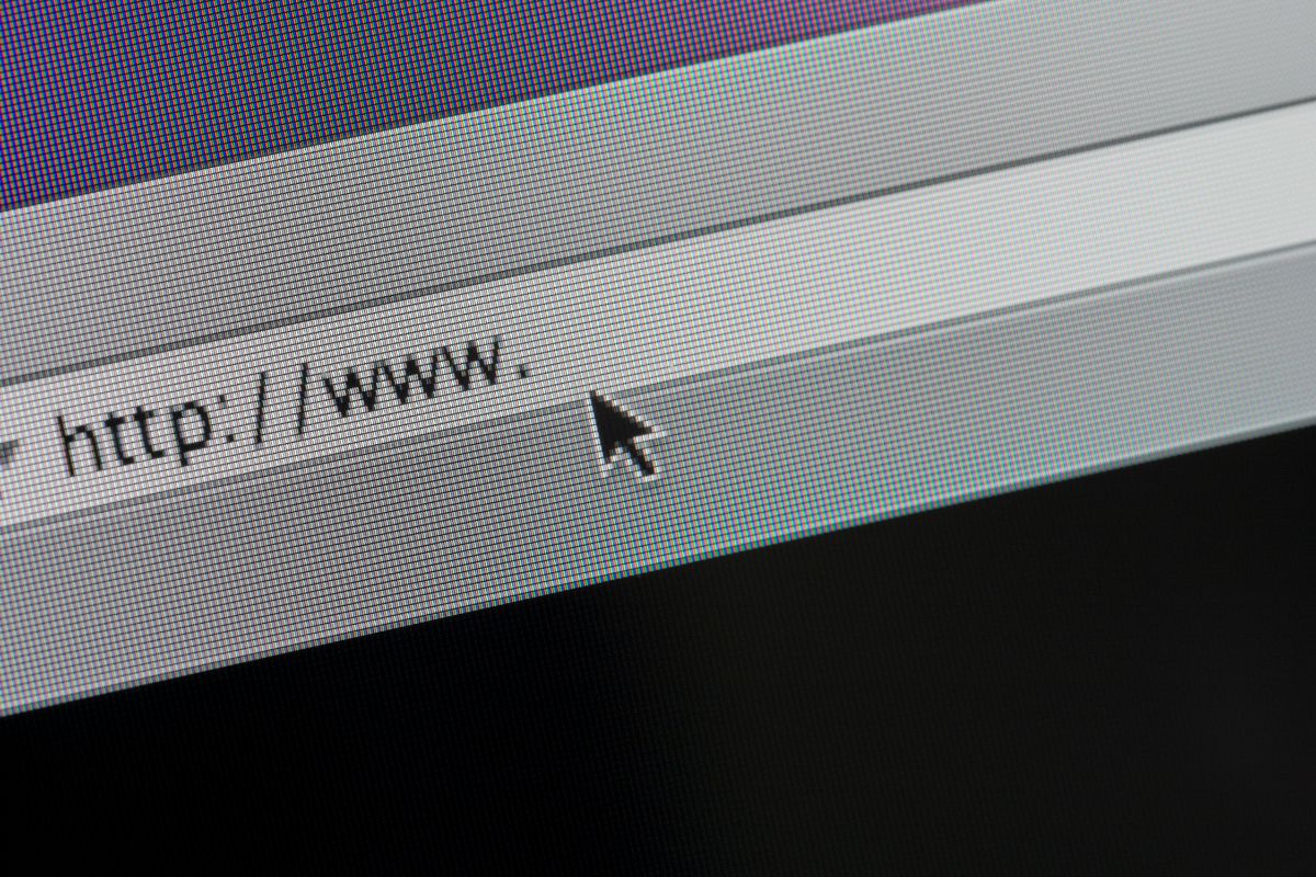 A close up of a computer screen displaying a website address, offering insights on how to increase domain authority.