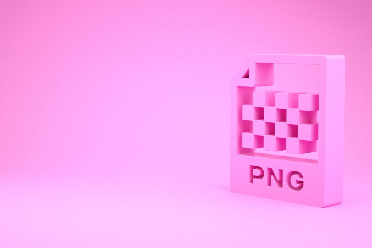 An optimized pink png file on a pink background.