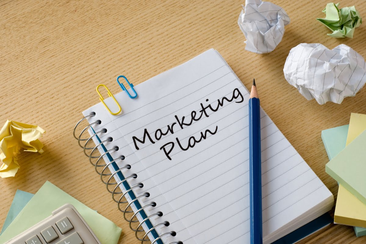 A spa marketing plan notepad.