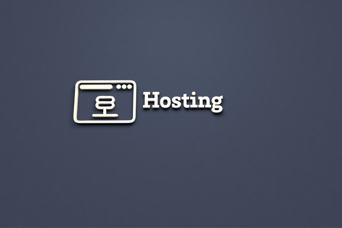 The word "hosting" displayed on a dark background, optimized for SEO.