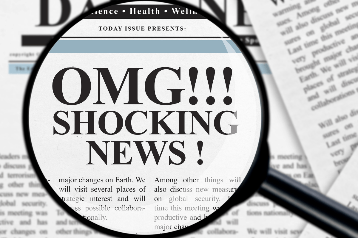 A captivating copy that converts instantly catches your attention through a magnifying glass with the words "OMG" - truly shocking news!