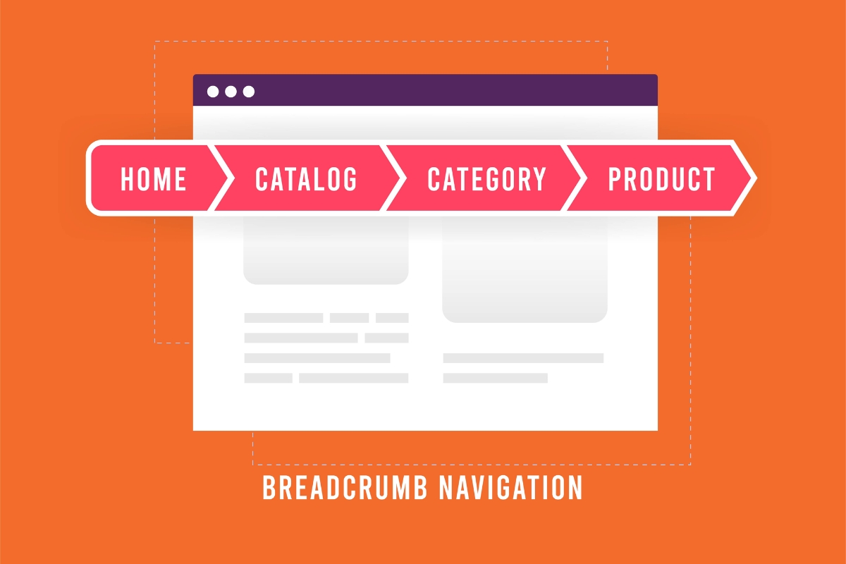 An illustration of a website breadcrumb navigation.