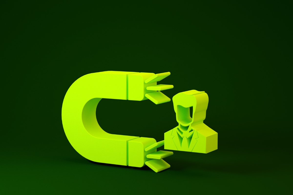 A green letter c symbolizing conversion funnel marketing on a green background.