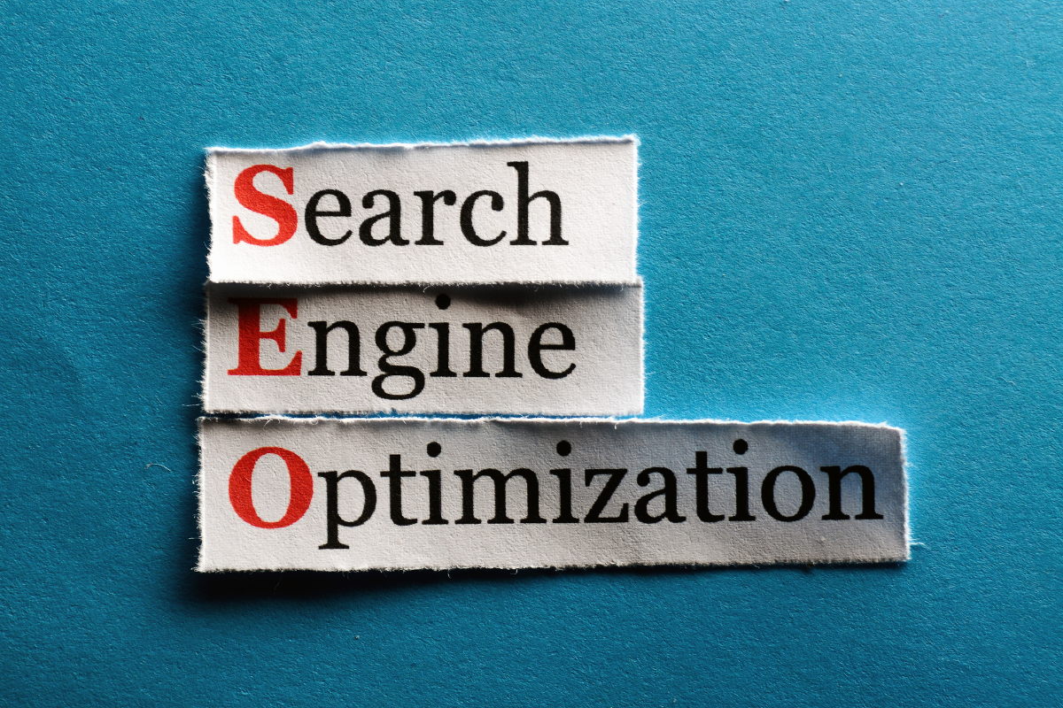 A close-up of a piece of paper showcasing SEO optimization.