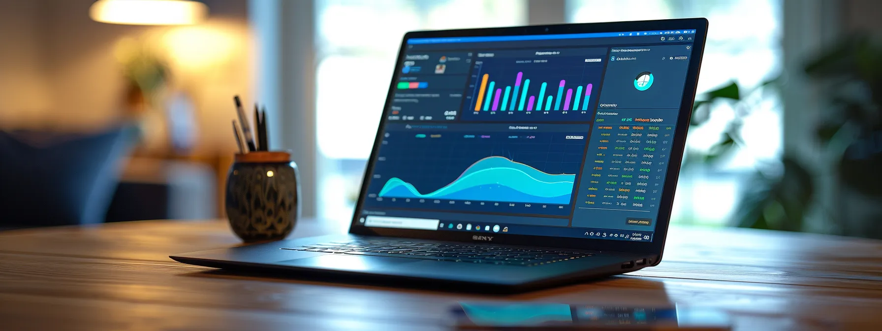 a laptop displaying a personalized content marketing automation dashboard.