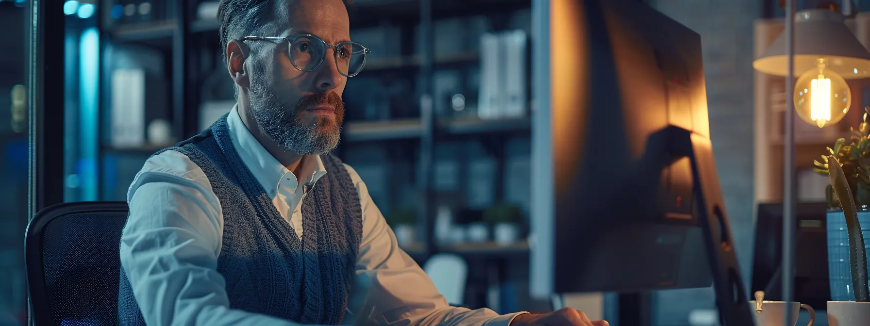 a businessman integrating crm software on his computer for seamless lead management.